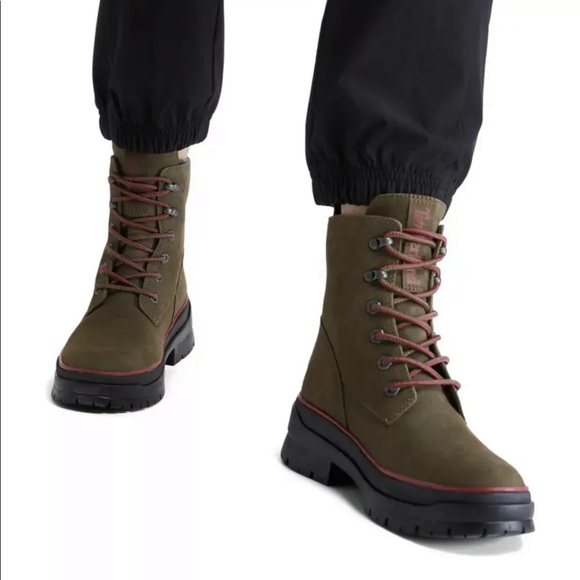 WOMEN'S TIMBERLAND MALYNN EK+ WATERPROOF LACE-UP MID BOOT OLIVE NUBUCK - Picture 9 of 9